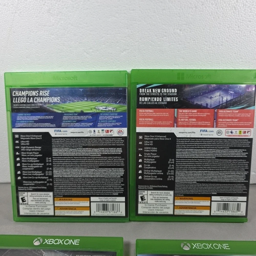 Lot of 4: Xbox One FIFA Soccer‎ Games - FIFA 14, 18, 19, 20 Bundle